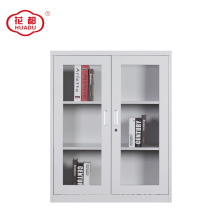 2018 swing glass door metal steel storage office furniture cupboard cabinet